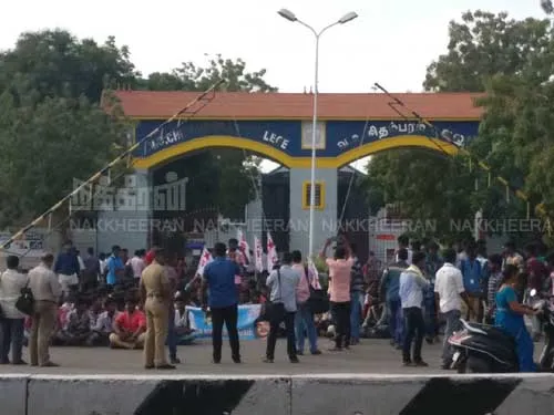 Tuticorin College students Against Sterlite Copper Plant